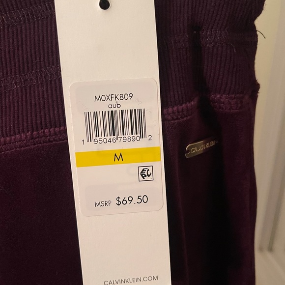 NWT Calvin Klein velour joggers - Picture 5 of 6